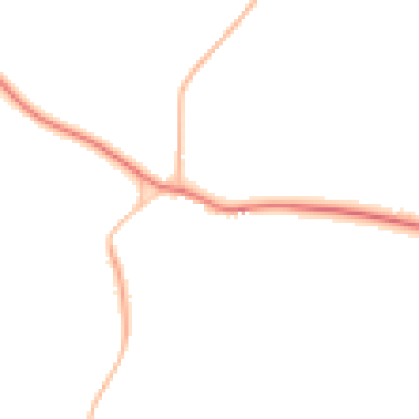 Night-time road noise heatmap for NR20 5AJ