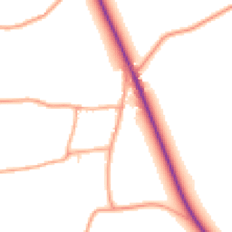 Daytime road noise heatmap for NR20 5NE
