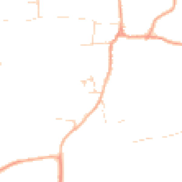 Daytime road noise heatmap for NR20 5TJ