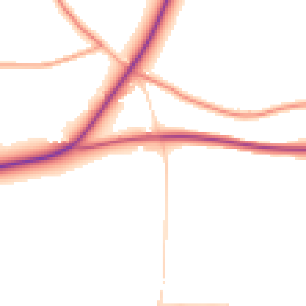 Daytime road noise heatmap for NR21 0AF