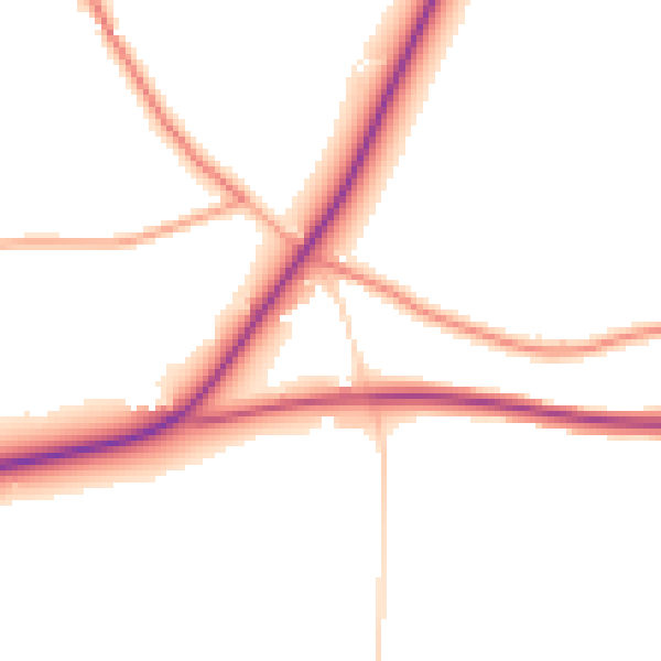 Daytime road noise heatmap for NR21 0BG
