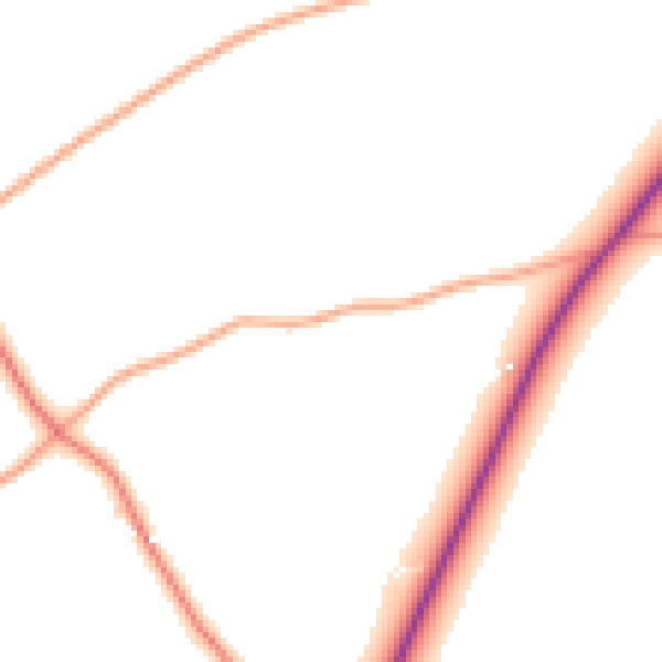 Daytime road noise heatmap for NR21 0BY