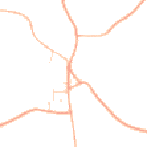 Daytime road noise heatmap for NR21 0DD
