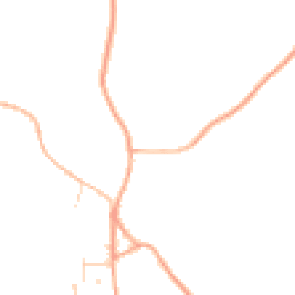 Daytime road noise heatmap for NR21 0DN