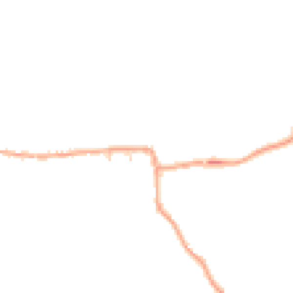 Daytime road noise heatmap for NR21 0DX