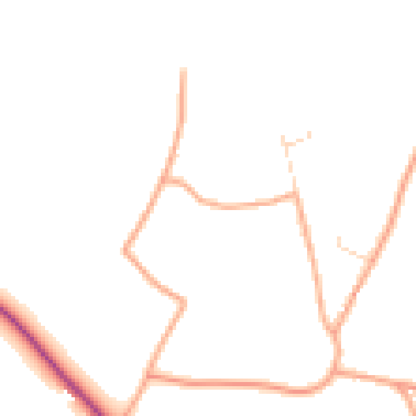 Daytime road noise heatmap for NR21 0EH