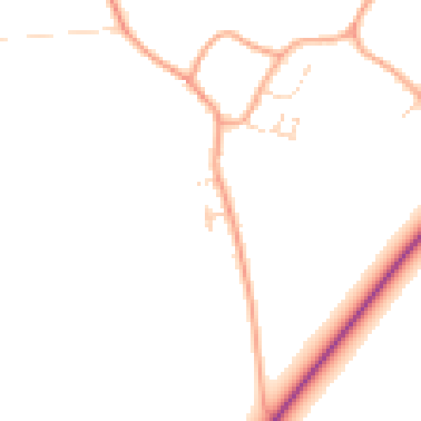 Daytime road noise heatmap for NR21 0HX