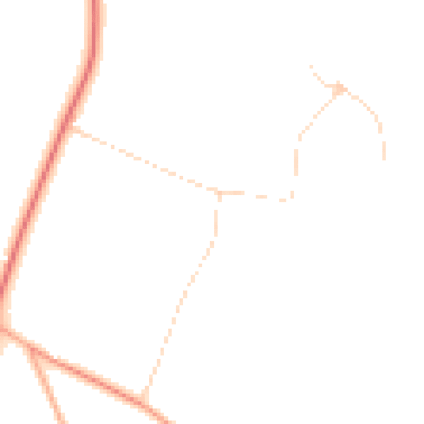 Daytime road noise heatmap for NR21 0JY