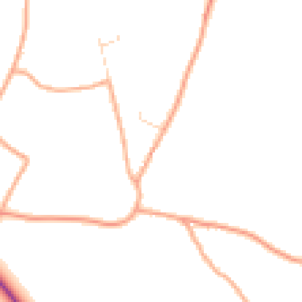 Daytime road noise heatmap for NR21 0LT