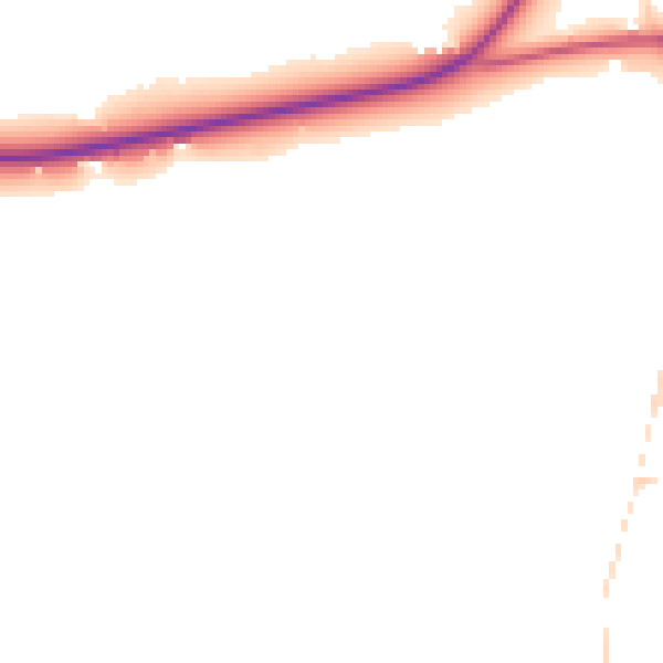 Daytime road noise heatmap for NR21 0NN