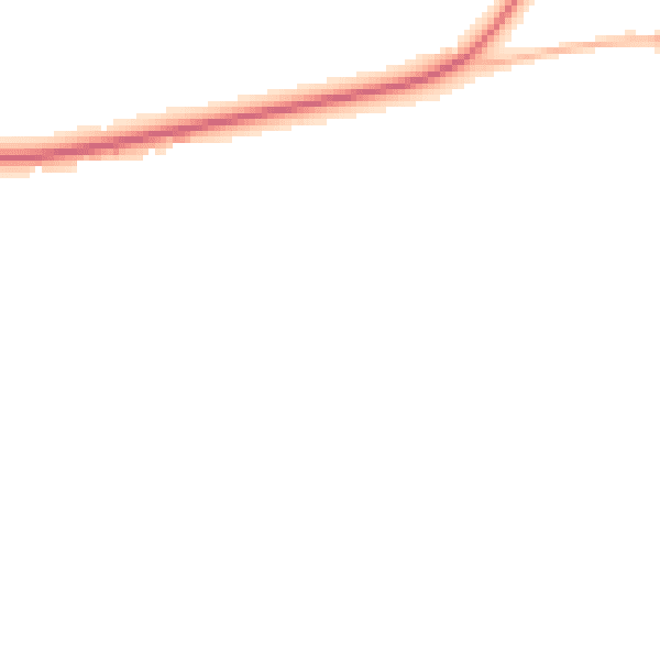 Night-time road noise heatmap for NR21 0NN