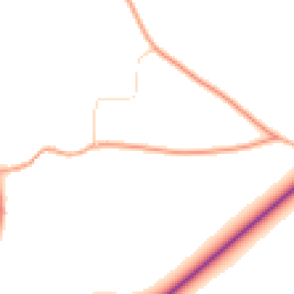 Daytime road noise heatmap for NR21 0QX