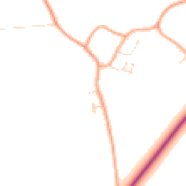 Daytime road noise heatmap for NR21 0RB