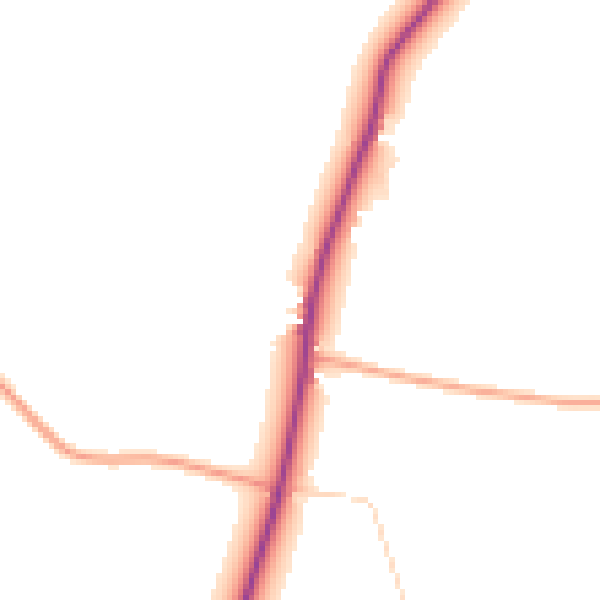 Daytime road noise heatmap for NR21 7EF