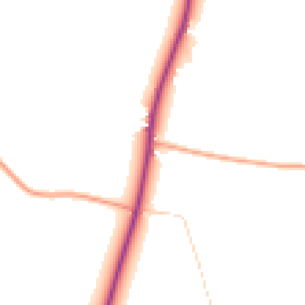 Daytime road noise heatmap for NR21 7EG