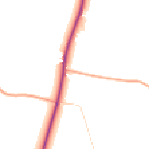 Daytime road noise heatmap for NR21 7EJ