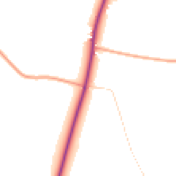 Daytime road noise heatmap for NR21 7EQ