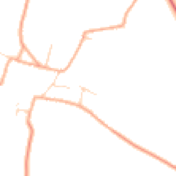 Daytime road noise heatmap for NR21 7JJ