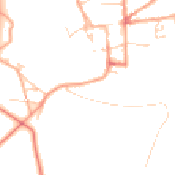 Daytime road noise heatmap for NR21 7LA