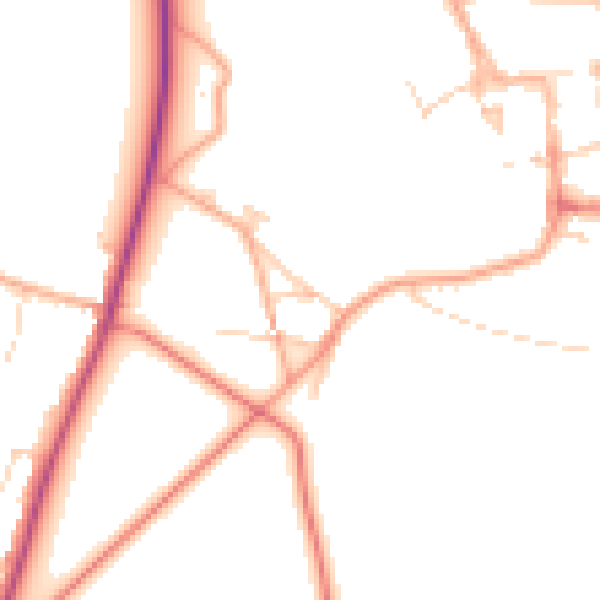 Daytime road noise heatmap for NR21 7LE