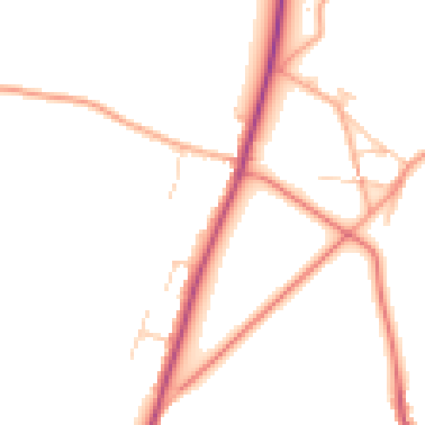 Daytime road noise heatmap for NR21 7LN