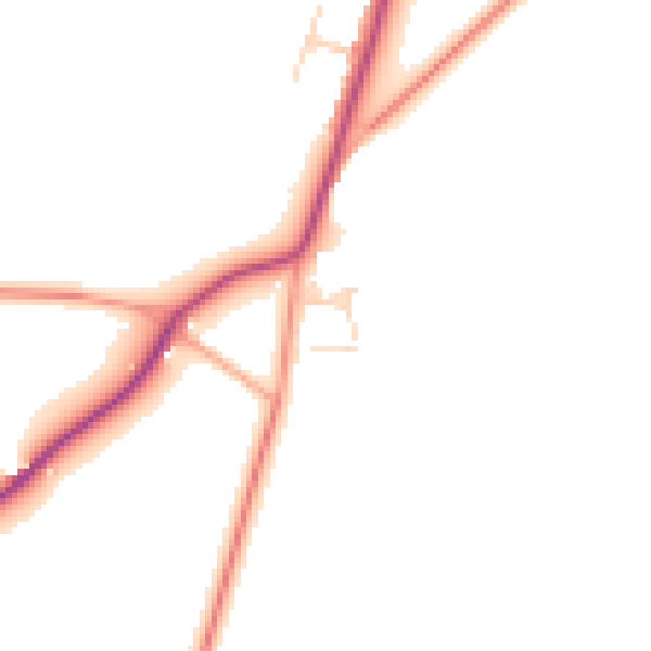 Daytime road noise heatmap for NR21 7LT