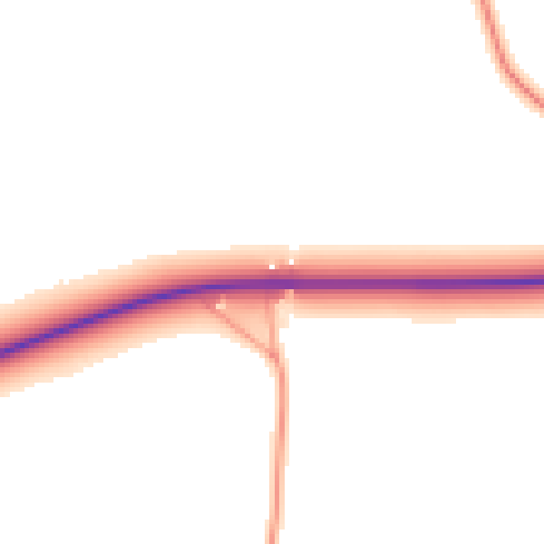 Daytime road noise heatmap for NR21 7PE