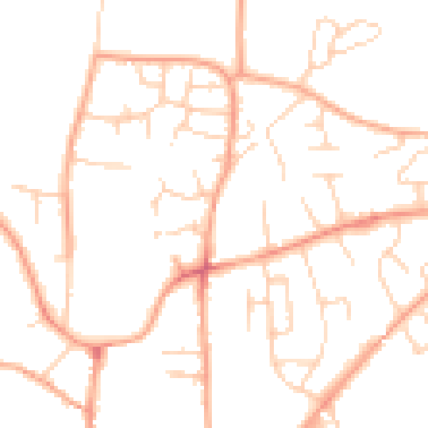 Daytime road noise heatmap for NR21 8AH