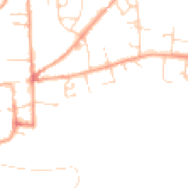 Daytime road noise heatmap for NR21 8BE