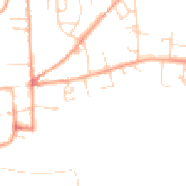 Daytime road noise heatmap for NR21 8FD