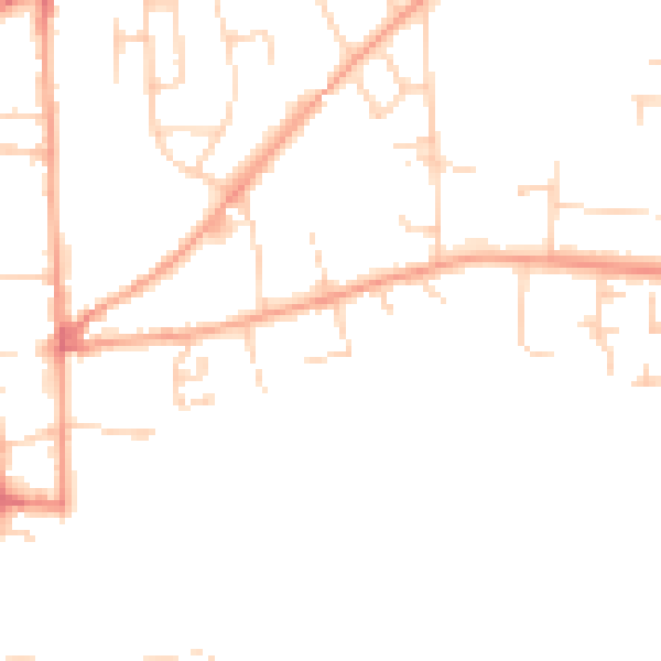 Daytime road noise heatmap for NR21 8HB