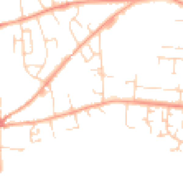 Daytime road noise heatmap for NR21 8HD