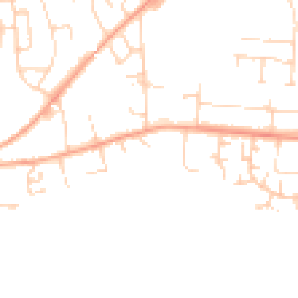 Daytime road noise heatmap for NR21 8HE