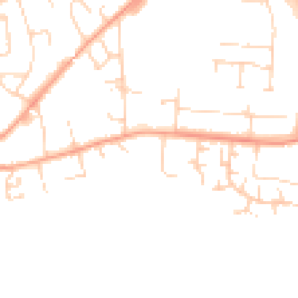 Daytime road noise heatmap for NR21 8NU