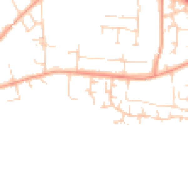Daytime road noise heatmap for NR21 8NZ