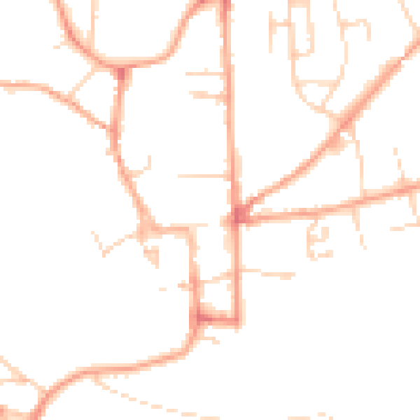 Daytime road noise heatmap for NR21 9AJ
