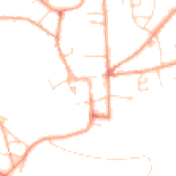 Daytime road noise heatmap for NR21 9AQ
