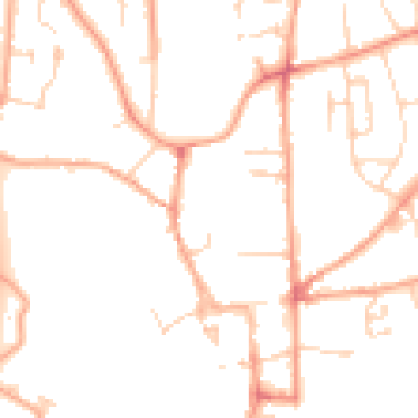 Daytime road noise heatmap for NR21 9EF