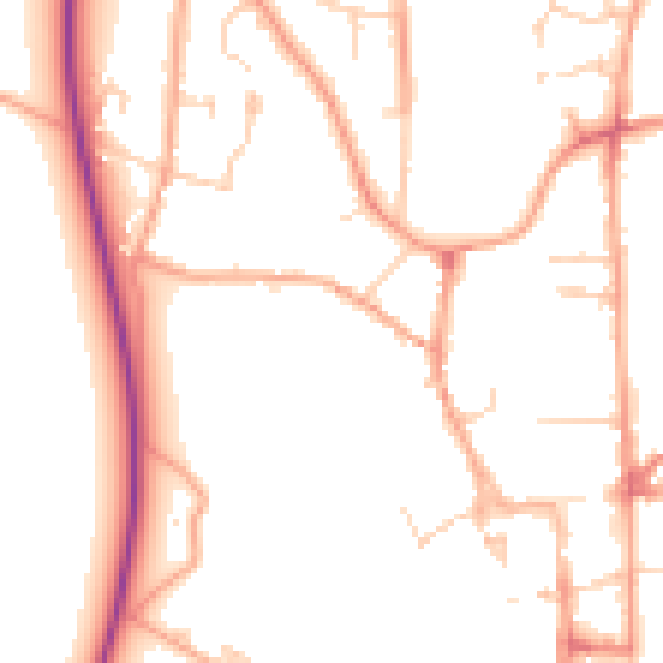 Daytime road noise heatmap for NR21 9FA