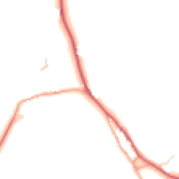 Daytime road noise heatmap for NR21 9JE