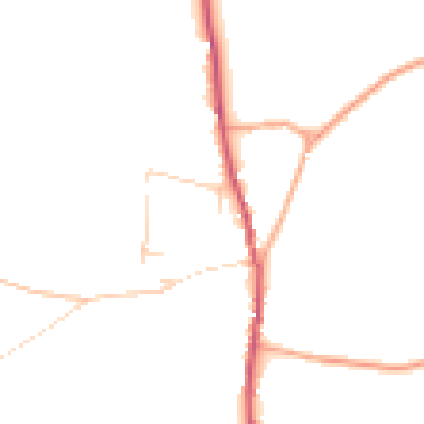 Daytime road noise heatmap for NR21 9JT