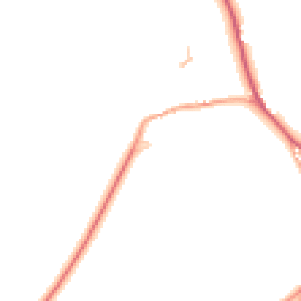 Daytime road noise heatmap for NR21 9LZ