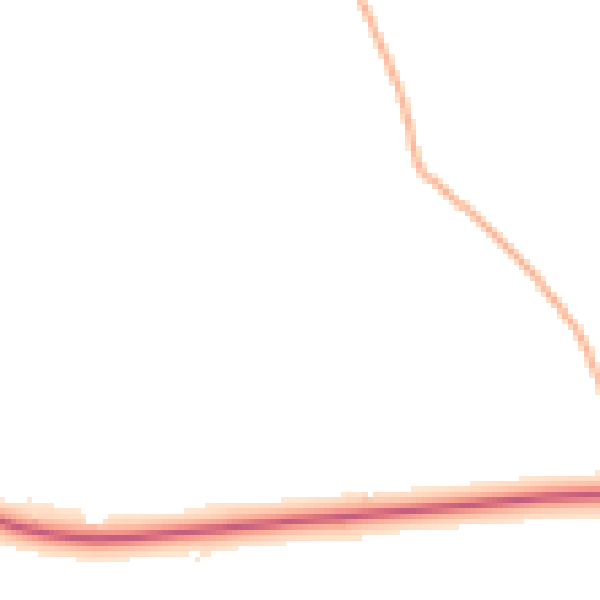 Night-time road noise heatmap for NR21 9ND