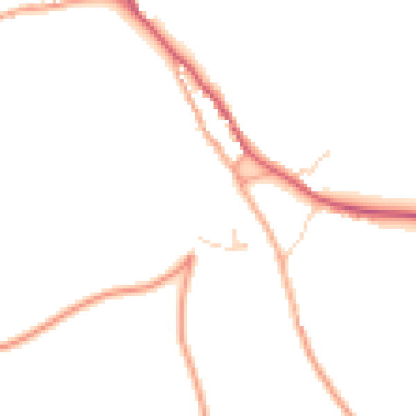 Daytime road noise heatmap for NR21 9PH