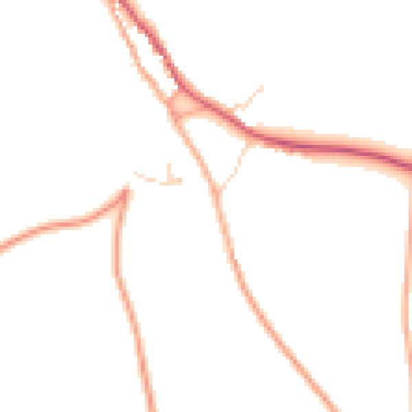 Daytime road noise heatmap for NR21 9PN
