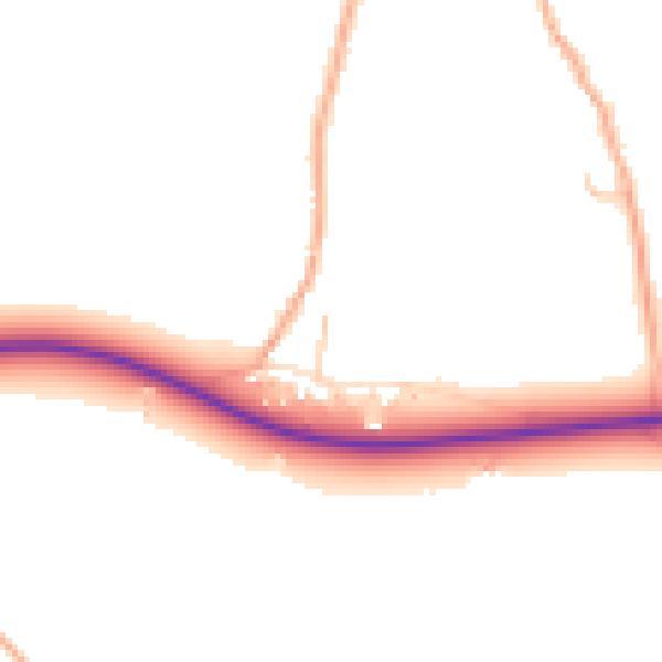 Daytime road noise heatmap for NR21 9QB