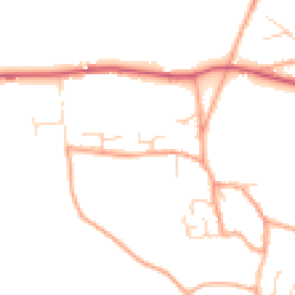 Daytime road noise heatmap for NR24 2AD