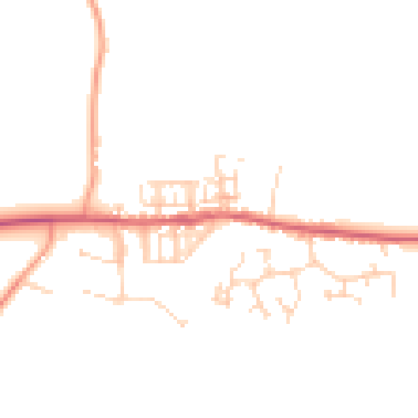 Daytime road noise heatmap for NR24 2AP