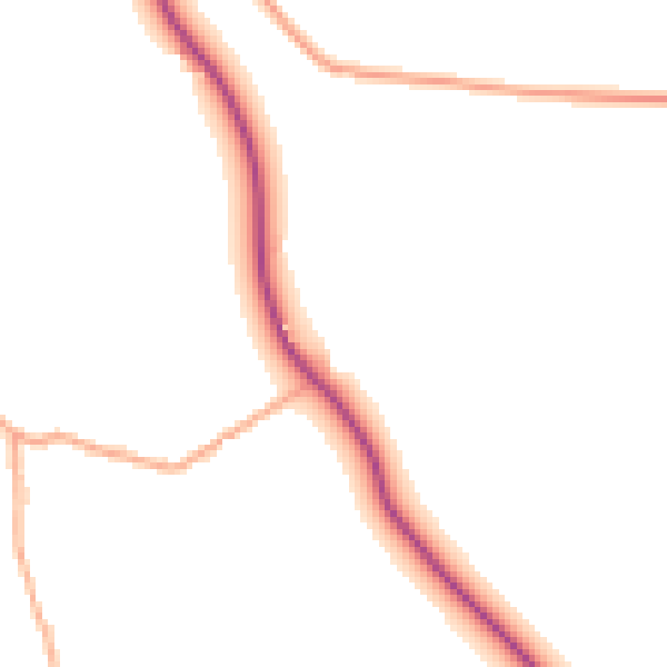 Daytime road noise heatmap for NR24 2AS
