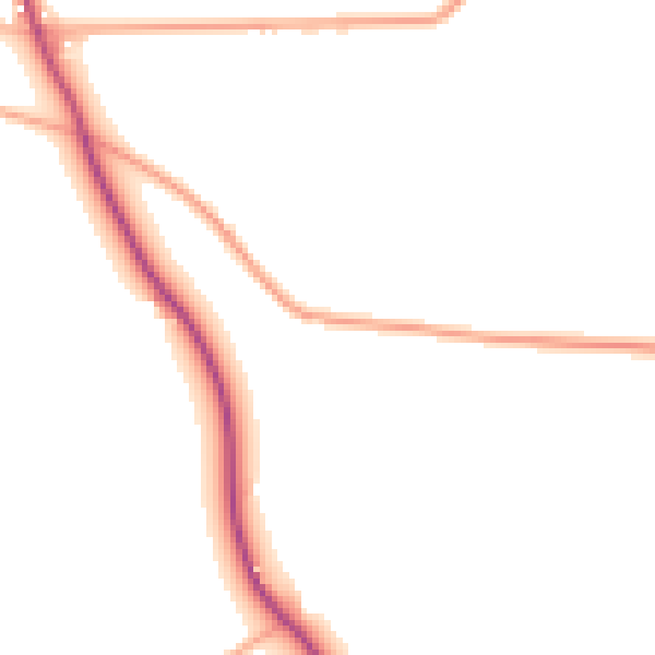 Daytime road noise heatmap for NR24 2AW